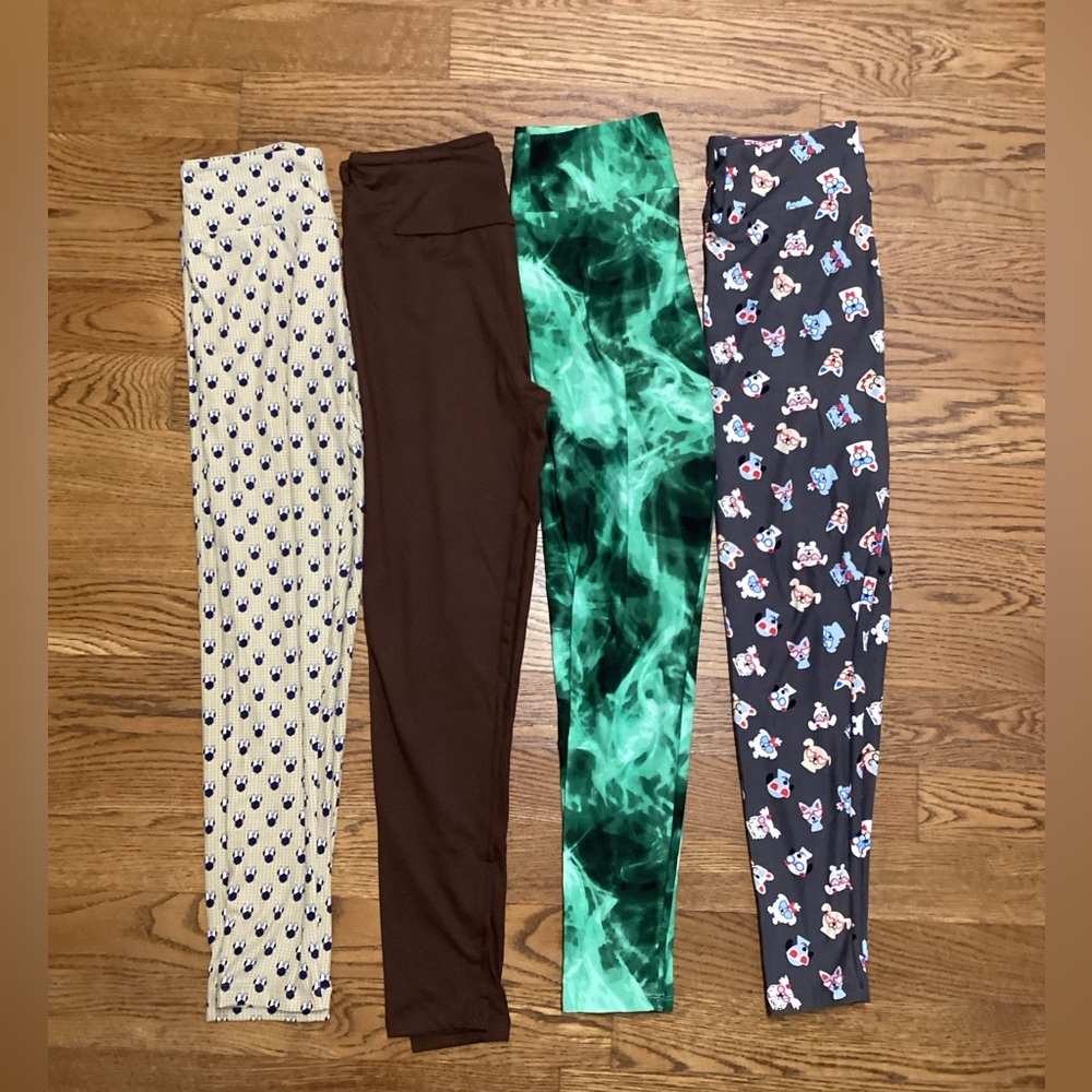 LulaRoe legging bundle All Size Is One size. Solid, tie dye and prints